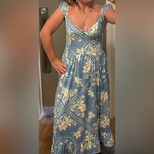 Urban Outfitters Blue and White Floral Dress